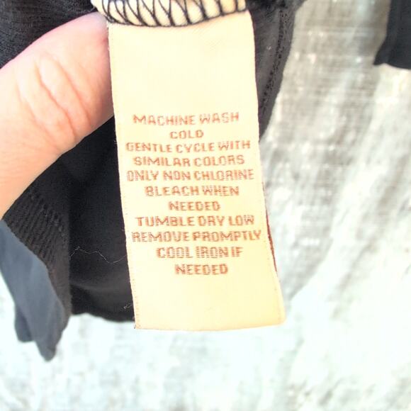 Vintage Naturelle Y2K Dainty Coquette Ribbed Lace Trim Black Top Women's Med - Picture 4 of 10